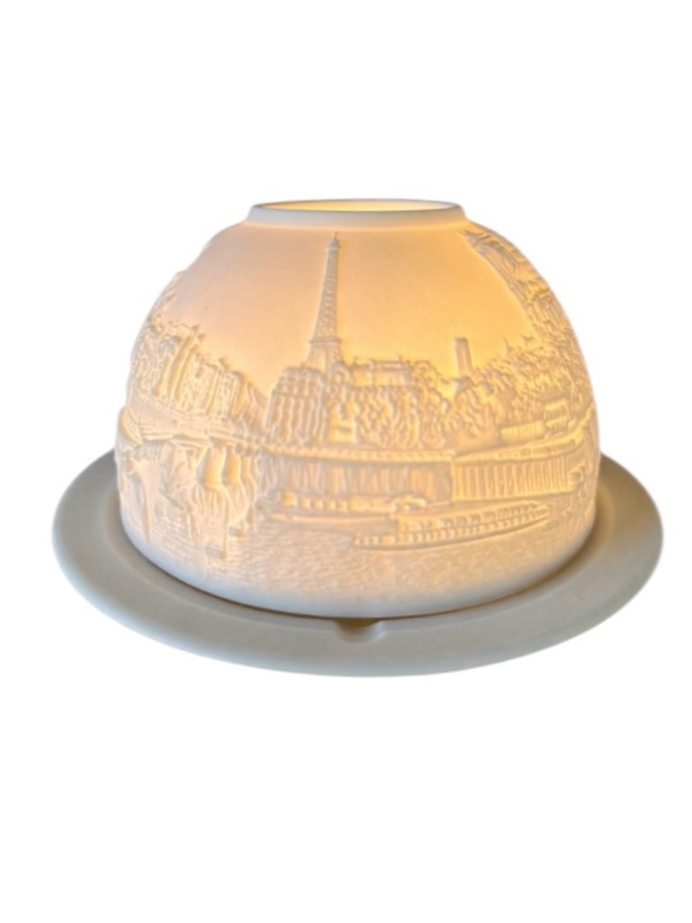 Bernardaud Limoges Van Cleef & Arpels Lithophane Votive Candle Holder 2006 RARE